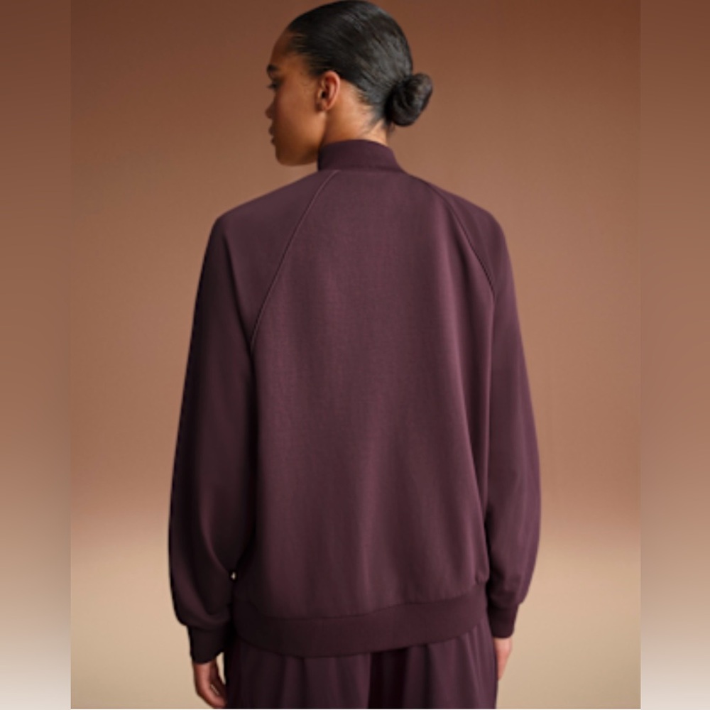 Skims Matte Tricot Oversized Track Jacket - Picture 2 of 8